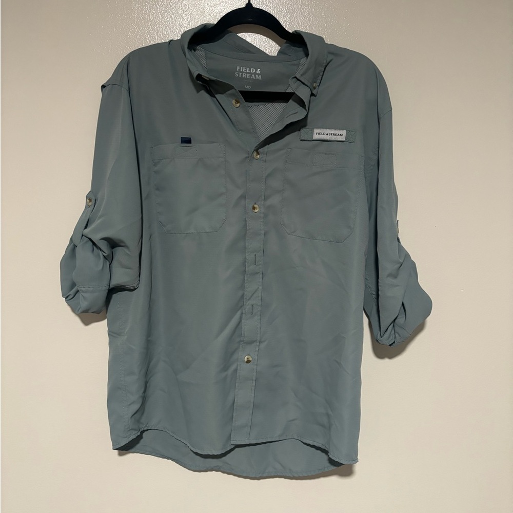 Field & Stream Gray Button-Up Shirt